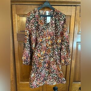 H&M Floral Multicolor Mini Dress